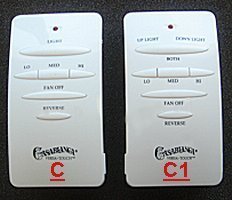 Ceiling fan remote controls