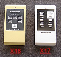 Ceiling fan remote controls
